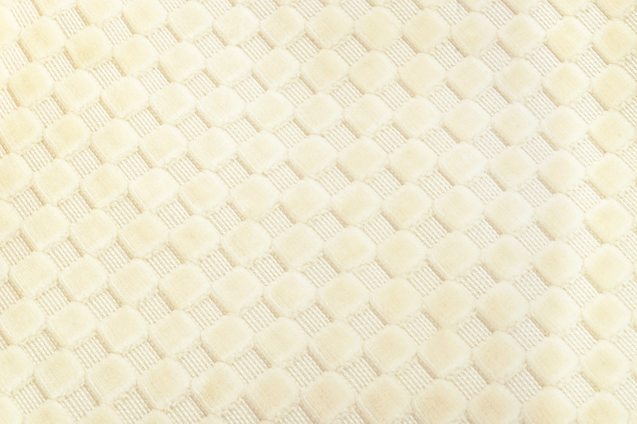 MDBFABRIC143,Ubabub,UBABUB - Ivory Velvet Checker (IVC) SWATCH