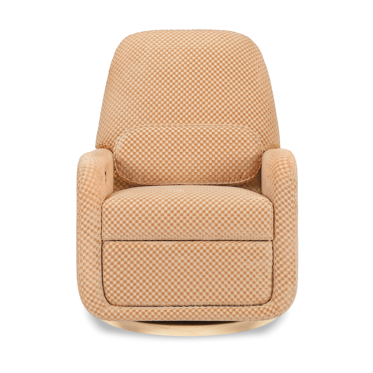 M23688CVCL,Ubabub,Arc Glider Recliner w/ Electronic Control and USB in Canyon Velvet Checker w/ Light Wood Base