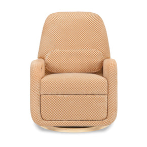 M23688CVCL,Ubabub,Arc Glider Recliner w/ Electronic Control and USB in Canyon Velvet Checker w/ Light Wood Base