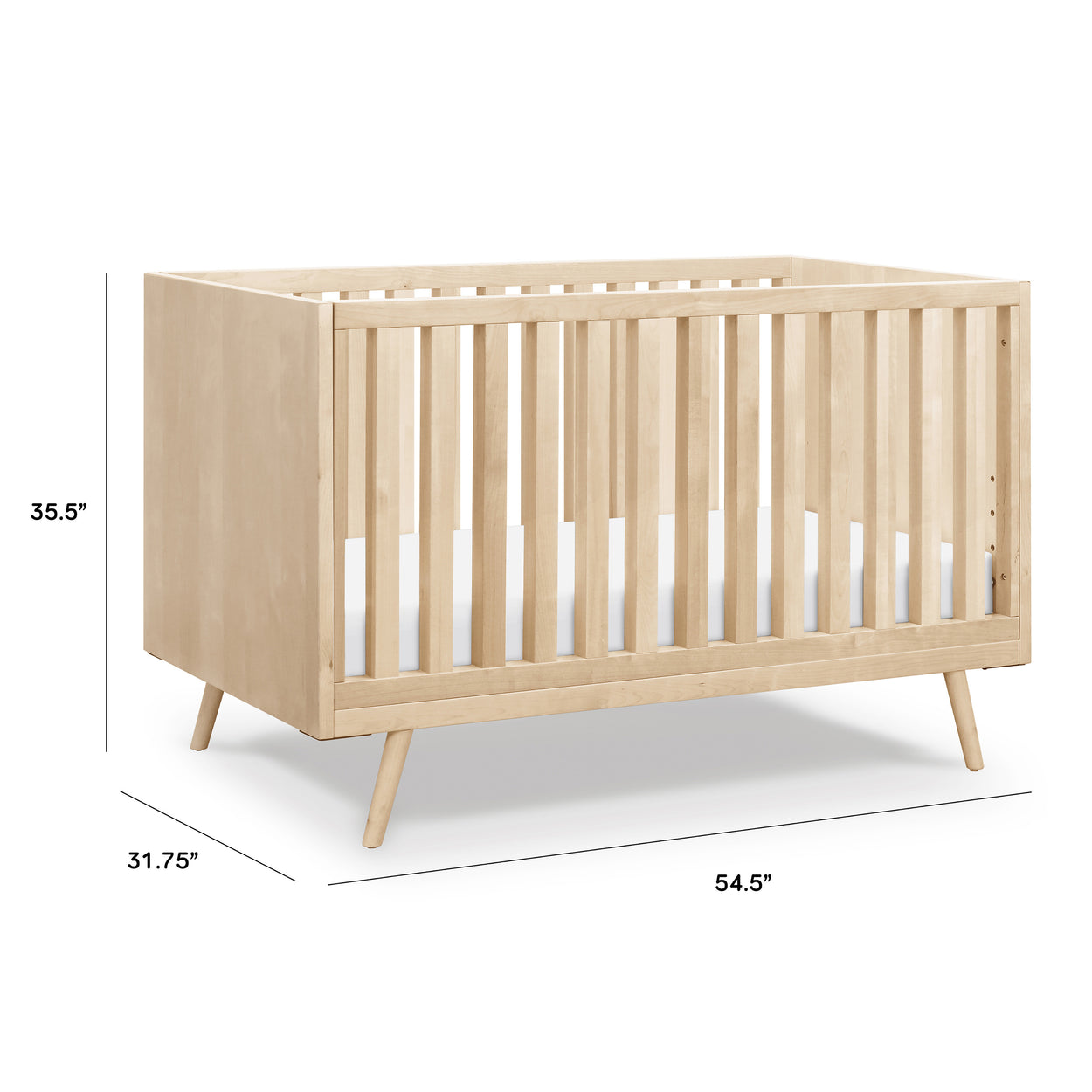 US0310BR,Ubabub,Nifty Timber 3-In-1 Crib in Natural Birch